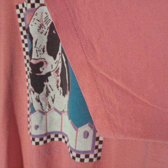 Vintage 90s Virginia Cow Pink Large T-Shirt Single Stitch Made in USA - Picture 4 of 5